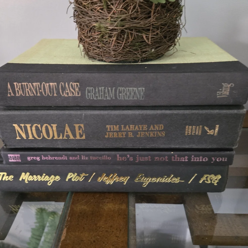 Black Decorative Hardback Book Set Of 4 For Home Decor Styling Staging Props